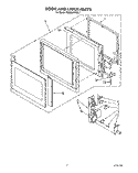 DOOR AND LATCH Diagram and Parts List for KEMS378XWH1  KitchenAid Wall Oven