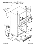 CABINET Diagram and Parts List for KTRS20KBWH00  KitchenAid Refrigerator
