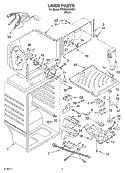 LINER Diagram and Parts List for ET9CHKXKB02  Whirlpool Refrigerator