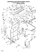 CONTROLS AND REAR PANEL PARTS Diagram and Parts List for LSN2000LG1  Whirlpool Washer