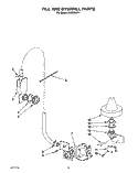 FILL AND OVERFILL Diagram and Parts List for KUDB23HY1  KitchenAid Dishwasher