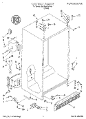 CABINET Diagram and Parts List for 3XARG496WP02  Whirlpool Refrigerator