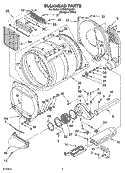 BULKHEAD PARTS, OPTIONAL PARTS (NOT INCLUDED) Diagram and Parts List for YCEE2760KQ0  Whirlpool Dryer