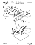 SECTION Diagram and Parts List for LET7646AW0  Whirlpool Dryer