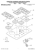SECTION Diagram and Parts List for KGCT305GBT2  KitchenAid Cooktop