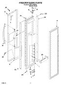 FREEZER DOOR PARTS Diagram and Parts List for KSSC48QMS00  KitchenAid Refrigerator