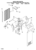AIR FLOW PARTS Diagram and Parts List for ED5LHAXMB10  Whirlpool Refrigerator
