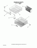 DISHRACK PARTS Diagram and Parts List for RUD4000SB0  Roper Dishwasher