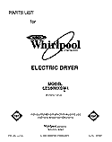 SECTION Diagram and Parts List for LE5600XSW1  Whirlpool Dryer