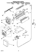 ICEMAKER PARTS, PARTS NOT ILLUSTRATED Diagram and Parts List for KSRK25ILWH13  KitchenAid Refrigerator