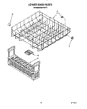 LOWER RACK Diagram and Parts List for KUDP22ST2  KitchenAid Dishwasher