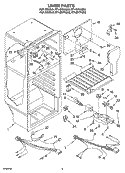 LINER PARTS Diagram and Parts List for RT14DKYKZ03  Roper Refrigerator