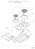 OPTIONAL ELECTRIC COIL MODULE Diagram and Parts List for RS373PXWT2  Whirlpool Range