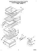 REFRIGERATOR SHELF Diagram and Parts List for 4ED25DQXBW00  Whirlpool Refrigerator