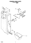 FREEZER LINER PARTS Diagram and Parts List for IKQ224303  Inglis Refrigerator