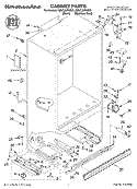 CABINET, LITERATURE Diagram and Parts List for KBLC36FKS00  KitchenAid Refrigerator