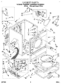 CABINET Diagram and Parts List for TGDS680BW1  Estate Dryer