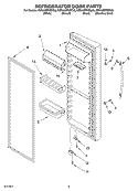 REFRIGERATOR DOOR Diagram and Parts List for KSRA25FKWH00  KitchenAid Refrigerator