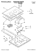 COOKTOP PARTS, OPTIONAL PARTS Diagram and Parts List for KECC566RSS04  KitchenAid Cooktop