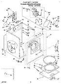 SECTION Diagram and Parts List for LER4624BW0  Whirlpool Dryer