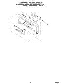 CONTROL PANEL Diagram and Parts List for RBD275PDT13  Whirlpool Wall Oven