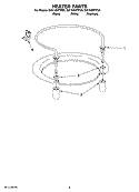 HEATER PARTS Diagram and Parts List for DU1145XTPBA  Whirlpool Dishwasher