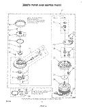 PUMP AND MOTOR Diagram and Parts List for DP6881XLP1  Whirlpool Dishwasher