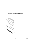 OPTIONAL WALL CAP Diagram and Parts List for SC8900EXW0  Whirlpool Cooktop