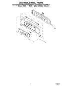 CONTROL PANEL PARTS Diagram and Parts List for GBD307PDS10  Whirlpool Wall Oven