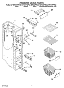 FREEZER LINER PARTS Diagram and Parts List for KSRG22FTBT00  KitchenAid Refrigerator
