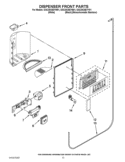 DISPENSER FRONT PARTS Diagram and Parts List for GSC25C6EYY01  Whirlpool Refrigerator