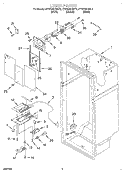 LINER Diagram and Parts List for KTRS25KGBL3  KitchenAid Refrigerator