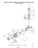 BRAKE, CLUTCH, GEARCASE, MOTOR AND PUMP Diagram and Parts List for LC4500XSW0  Whirlpool Washer