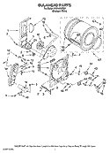 BULKHEAD PARTS, OPTIONAL PARTS (NOT INCLUDED) Diagram and Parts List for HGD4300TQ0  Magic Chef Dryer