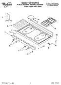 COOKTOP PARTS Diagram and Parts List for SF315PEPW3  Whirlpool Range