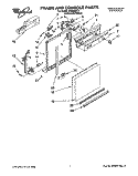 FRAME AND CONSOLE Diagram and Parts List for DU8900XY2  Whirlpool Dishwasher