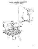 UPPER WASH AND RINSE Diagram and Parts List for KUDA23SB0  KitchenAid Dishwasher