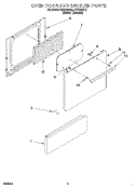 OVEN DOOR AND BROILER Diagram and Parts List for FEP210VW6  Whirlpool Range