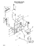 REAR PANEL Diagram and Parts List for GCA2701XSW0  Whirlpool Washer