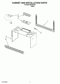 CABINET AND INSTALLATION PARTS Diagram and Parts List for IMH15XVQ0  Whirlpool Microwave