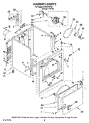 CABINET PARTS Diagram and Parts List for NED5200TQ0  Amana Dryer