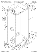 CABINET Diagram and Parts List for KSSS48QDW03  KitchenAid Refrigerator