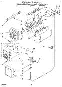 ICEMAKER Diagram and Parts List for RT14DMXBL10  Roper Refrigerator
