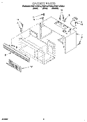 CABINET Diagram and Parts List for KHMC107BWH4  KitchenAid Microwave