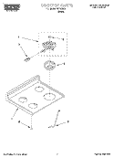 COOKTOP, LITERATURE Diagram and Parts List for RDE32302  Whirlpool Range