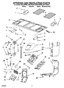 INTERIOR AND VENTILATION PARTS Diagram and Parts List for GH6178XPB2  Whirlpool Microwave