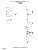 MOTOR AND ICE CONTAINER PARTS Diagram and Parts List for ED5LHAXWS07  Whirlpool Refrigerator