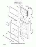 DOOR PARTS Diagram and Parts List for W8TXNGMWQ02  Whirlpool Refrigerator