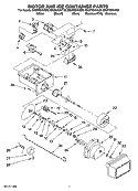 MOTOR AND ICE CONTAINER PARTS Diagram and Parts List for ED2FHEXVB00  Whirlpool Refrigerator