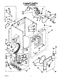 SECTION Diagram and Parts List for LGR3424AW0  Whirlpool Dryer